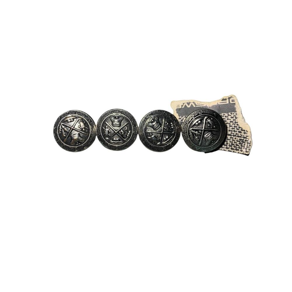 Lot 4 Vtg Royal Blackheath Golf Club Brass Crown Thistles Coat Buttons 3/4 5/8